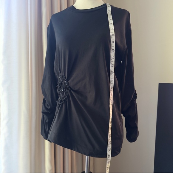 Simone Rocha Long Sleeve Ruched Flower Top - Picture 5 of 10